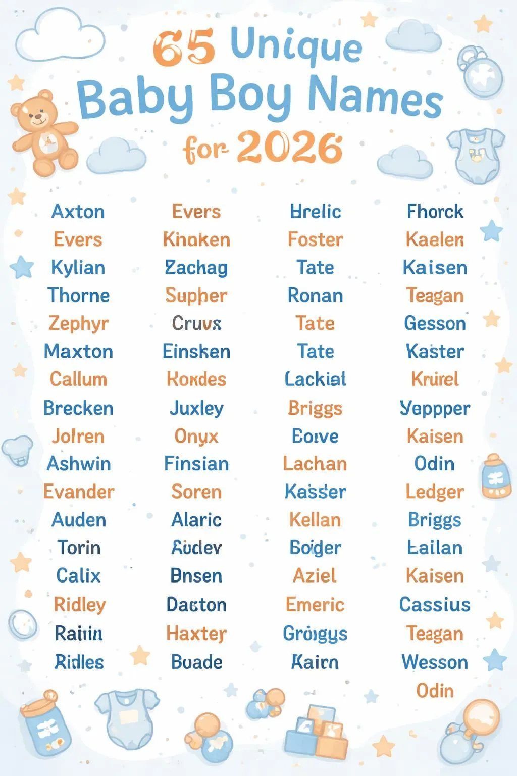 65 Unique Baby Boy Names for 2026 That No One Else Is Using