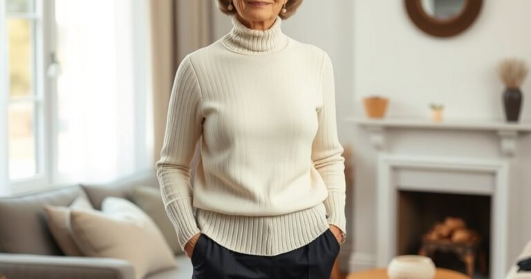 17 Turtleneck Outfits for Women Over 60 That Look Chic, Not Stuffy