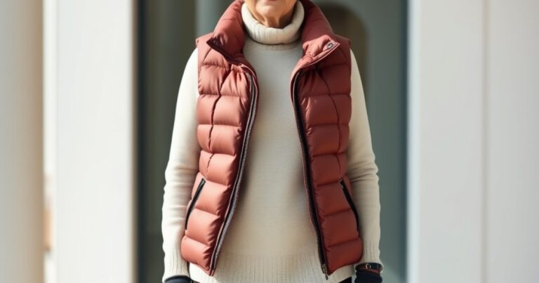 20 Puffer Vest Outfits for Women Over 50