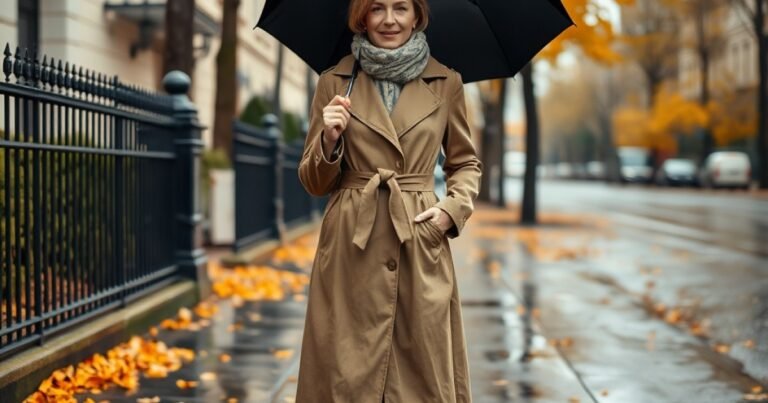 16 Rainy Fall Day Outfits for Women Over 50