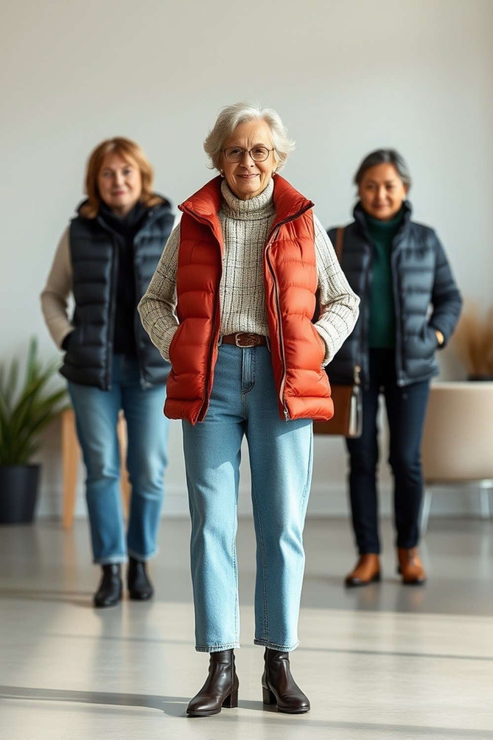 20 Puffer Vest Outfits for Women Over 50
