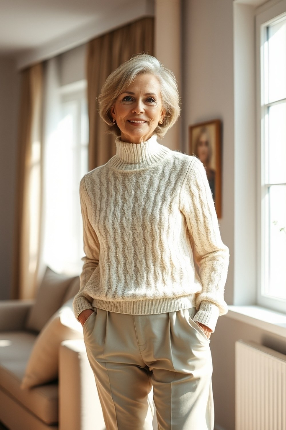 20 Cable Knit Sweater Outfits for Women Over 50