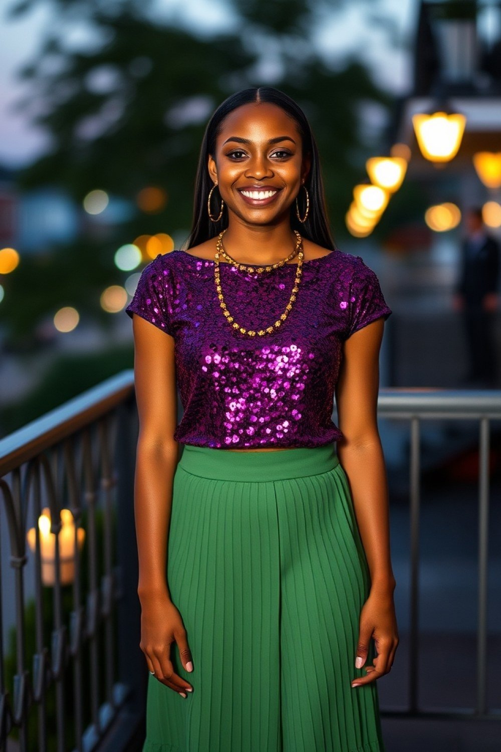 21 Cute Mardi Gras Outfit Ideas With Sparkles, Purple, Green, and Gold