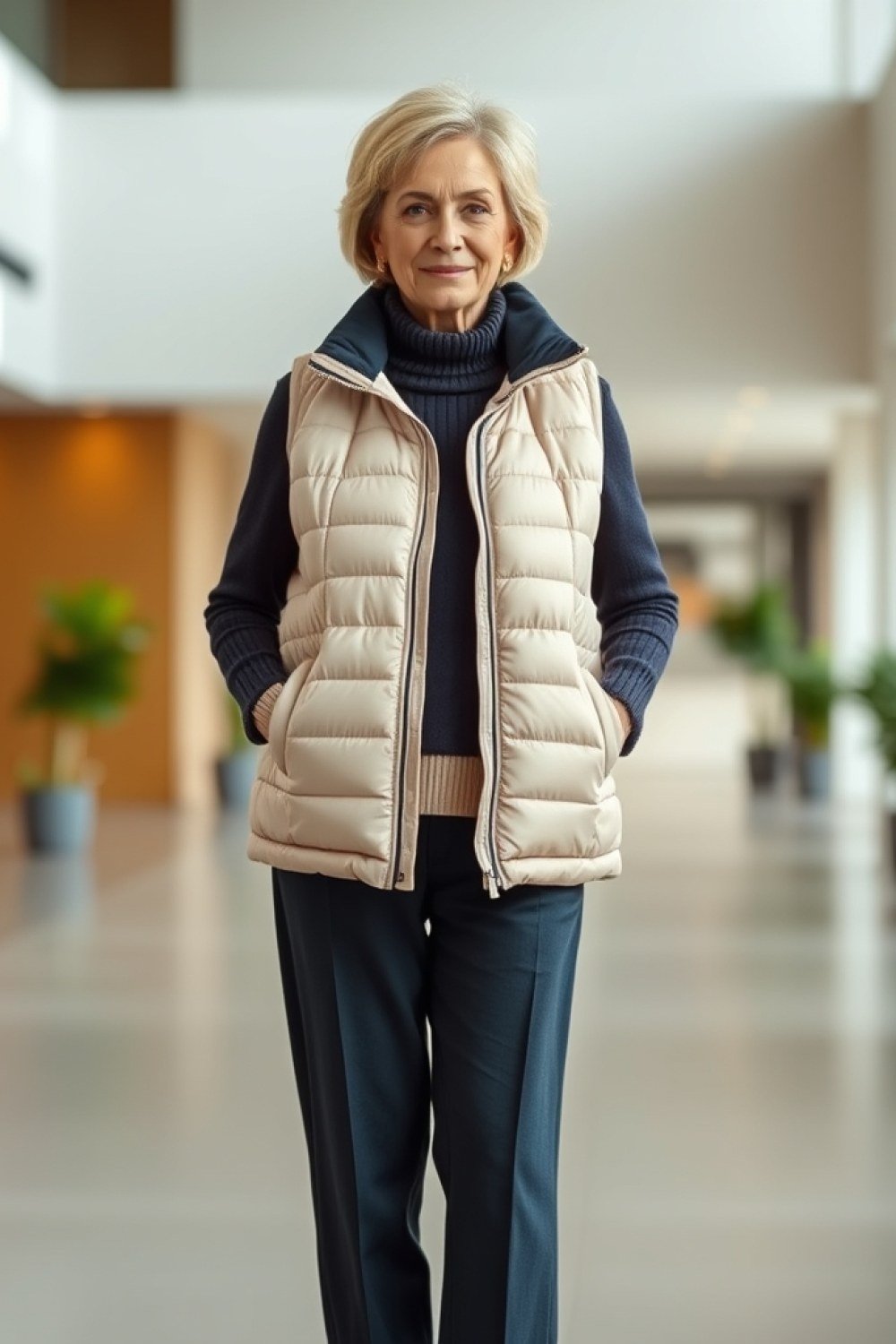 20 Puffer Vest Outfits for Women Over 50