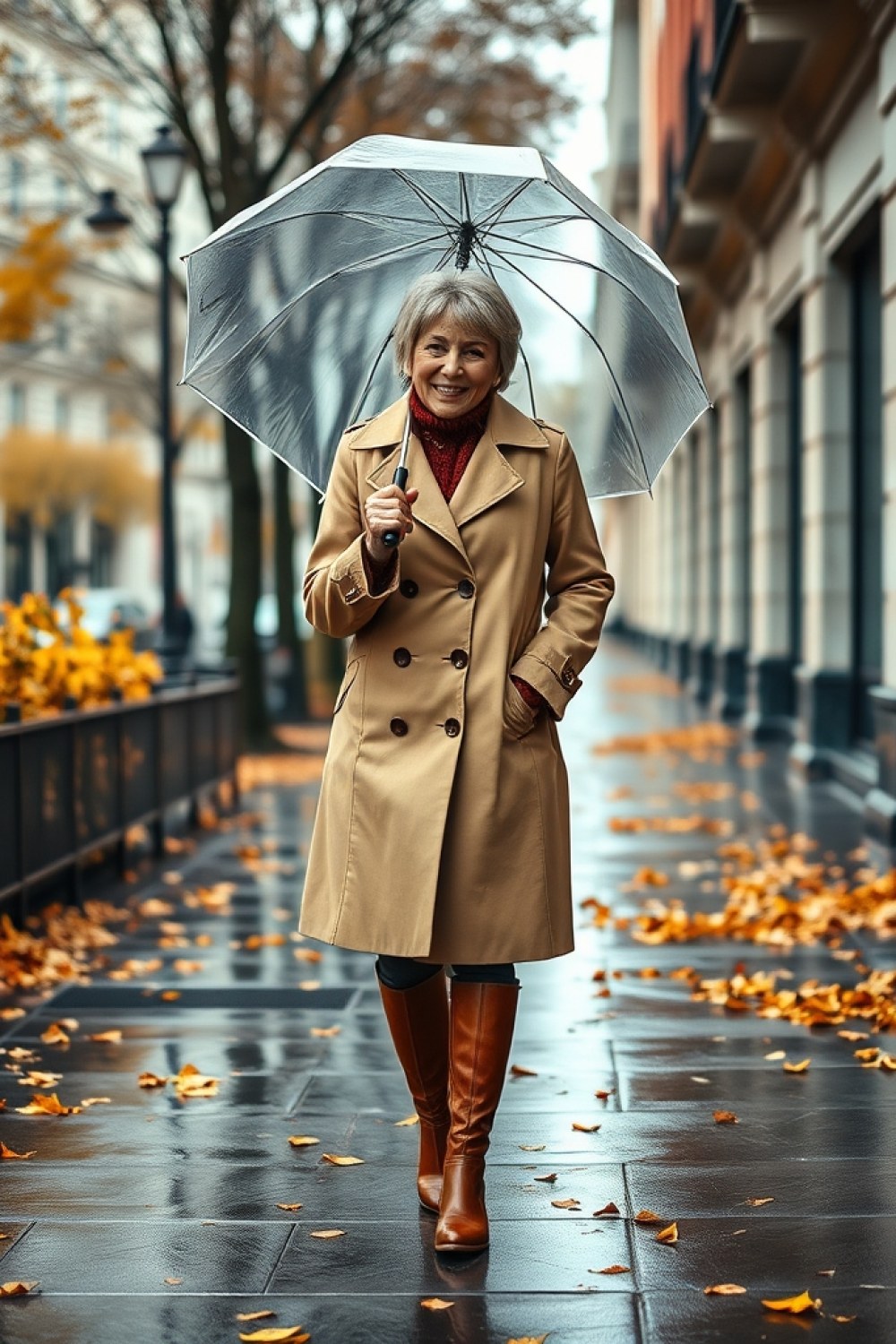 16 Rainy Fall Day Outfits for Women Over 50