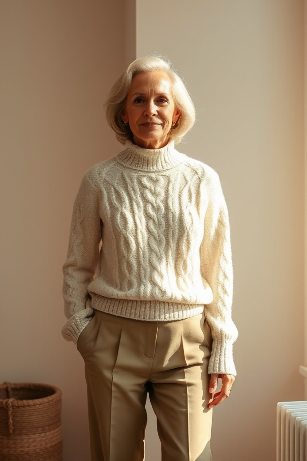 20 Cable Knit Sweater Outfits for Women Over 50
