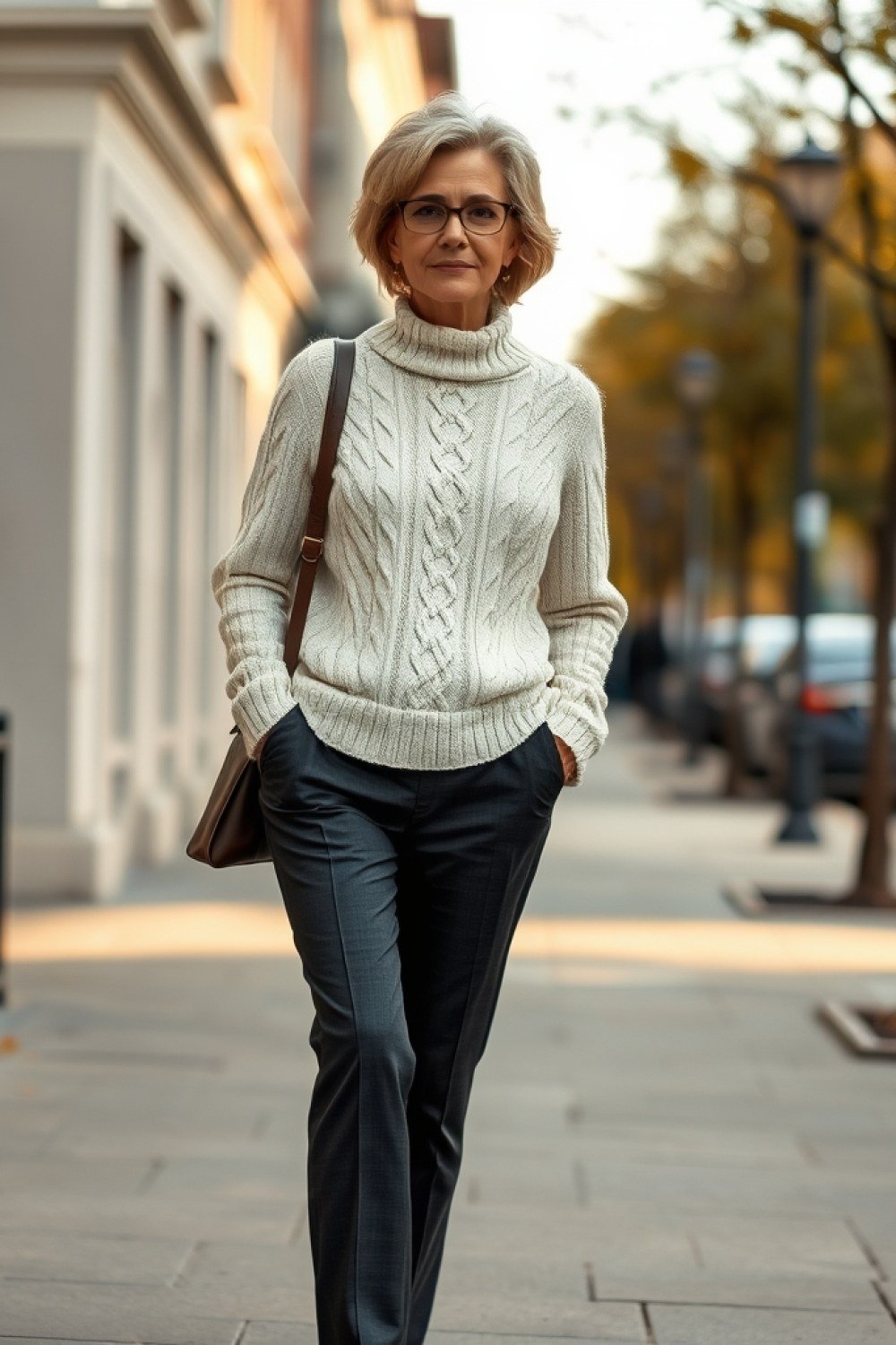 20 Cable Knit Sweater Outfits for Women Over 50