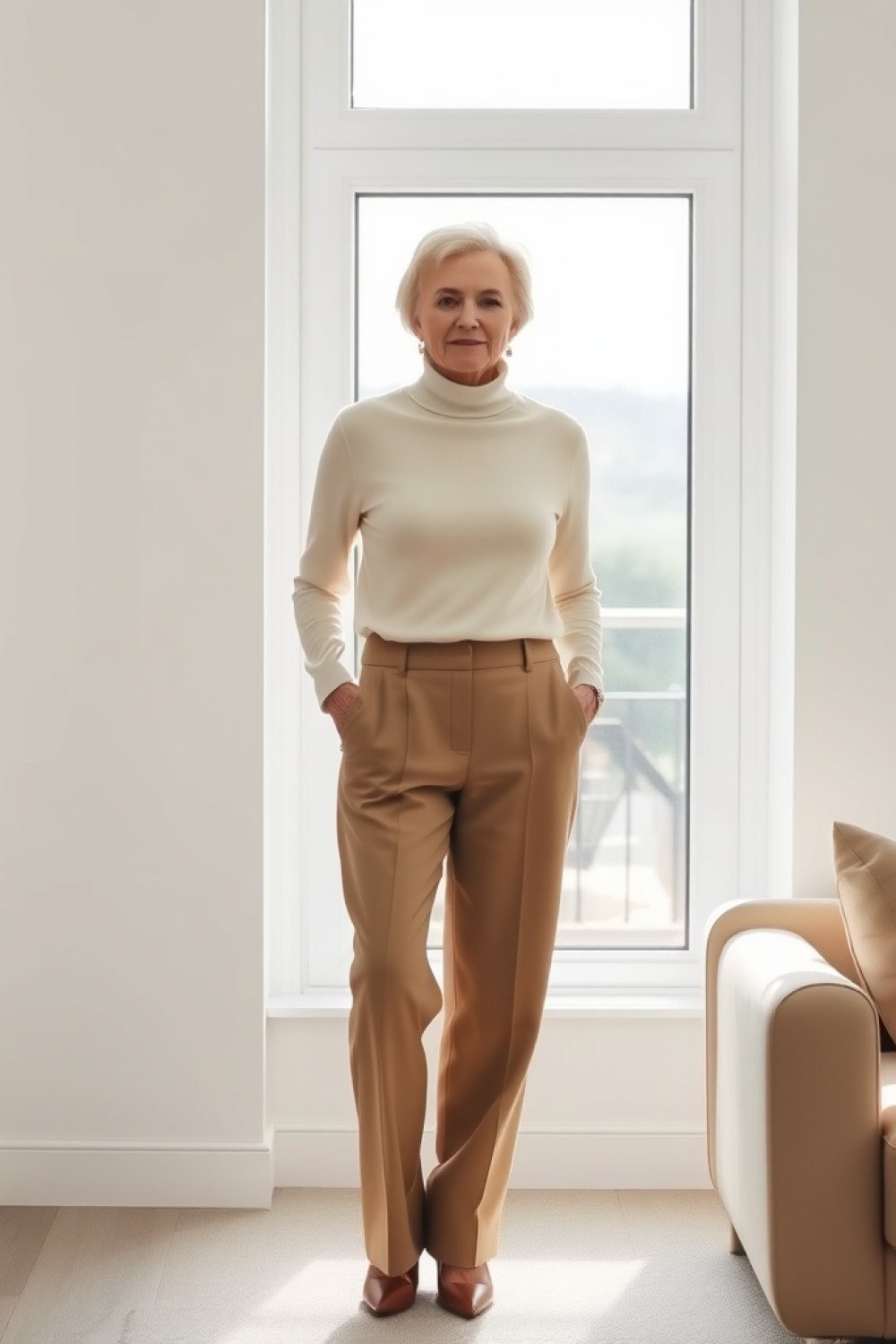 17 Turtleneck Outfits for Women Over 60 That Look Chic, Not Stuffy