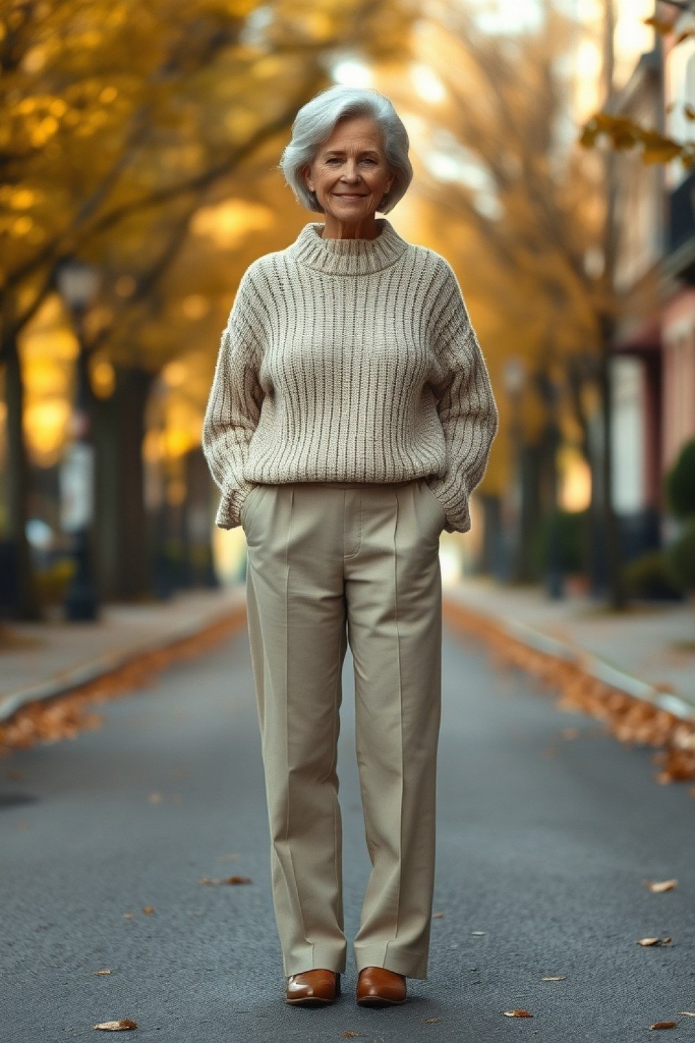 19 Cozy Sweater Weather Outfits for Women Over 60