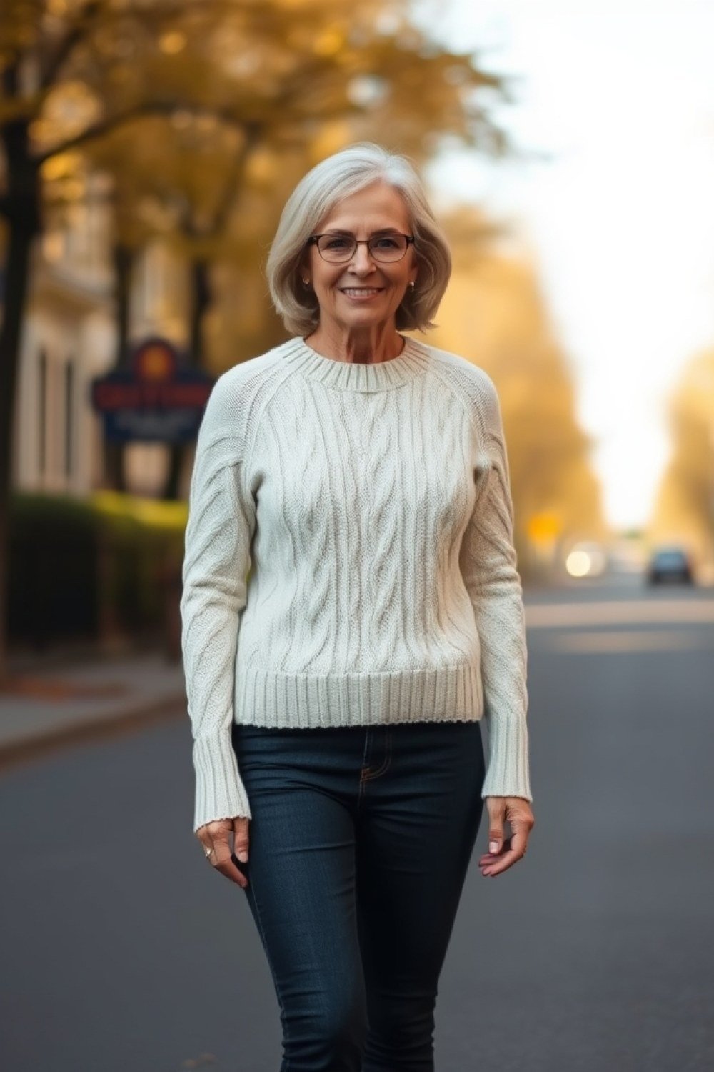 20 Cable Knit Sweater Outfits for Women Over 50