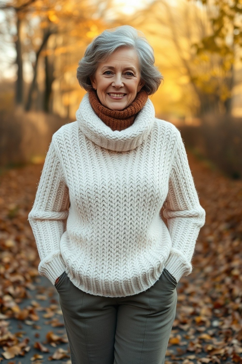19 Cozy Sweater Weather Outfits for Women Over 60