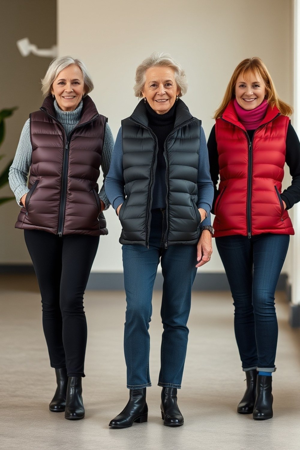 20 Puffer Vest Outfits for Women Over 50