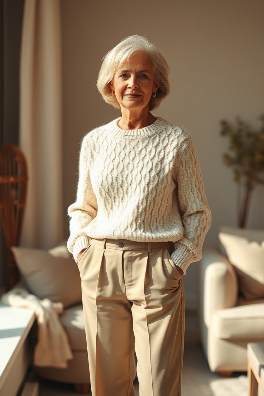 20 Cable Knit Sweater Outfits for Women Over 50