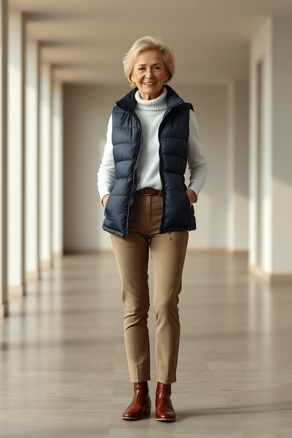20 Puffer Vest Outfits for Women Over 50