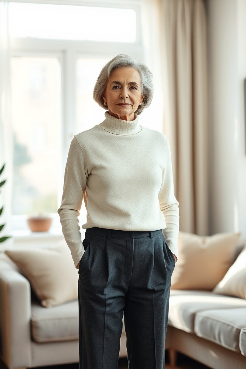 17 Turtleneck Outfits for Women Over 60 That Look Chic, Not Stuffy