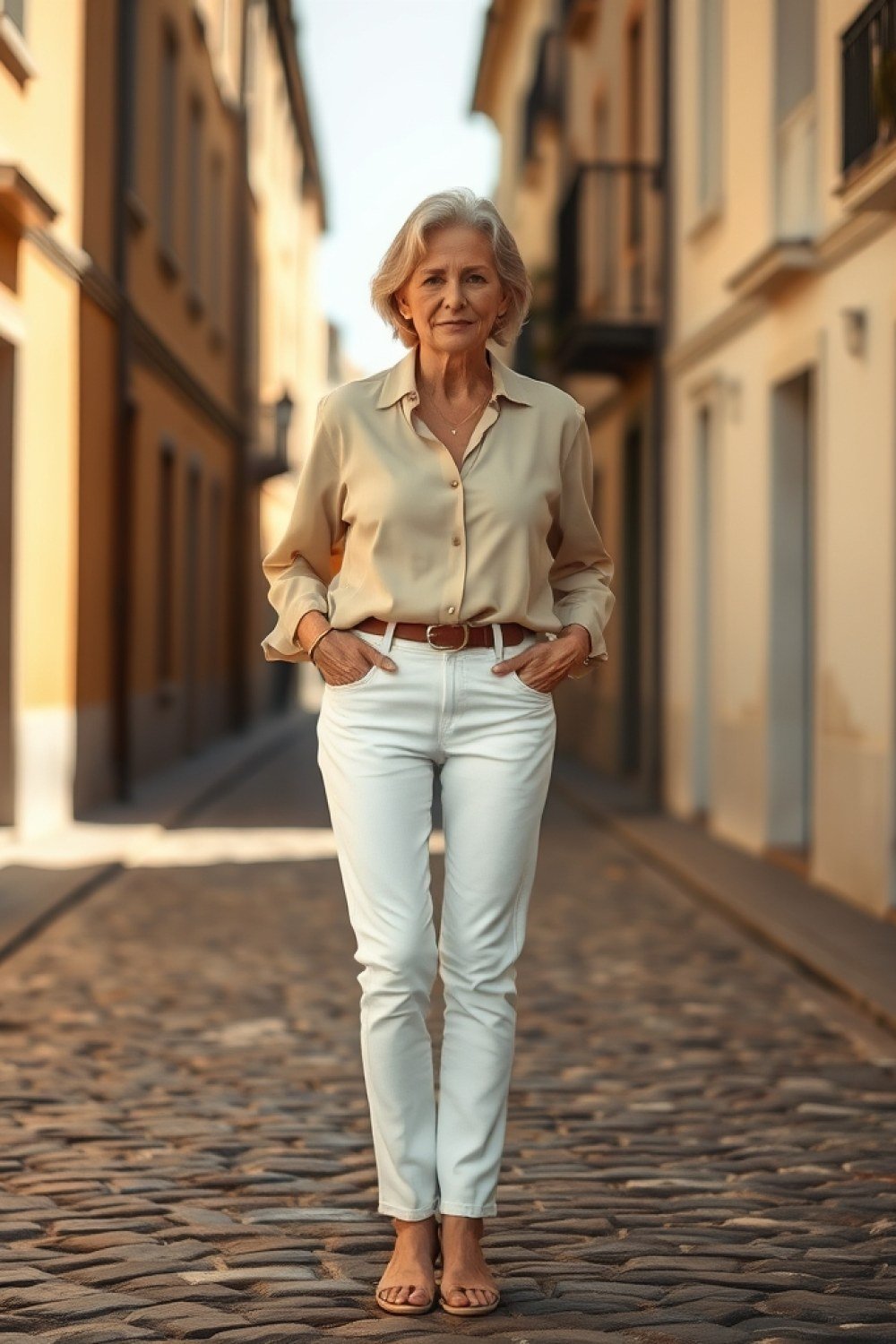 17 White Jeans Outfits for Women Over 60 From Spring to Fall