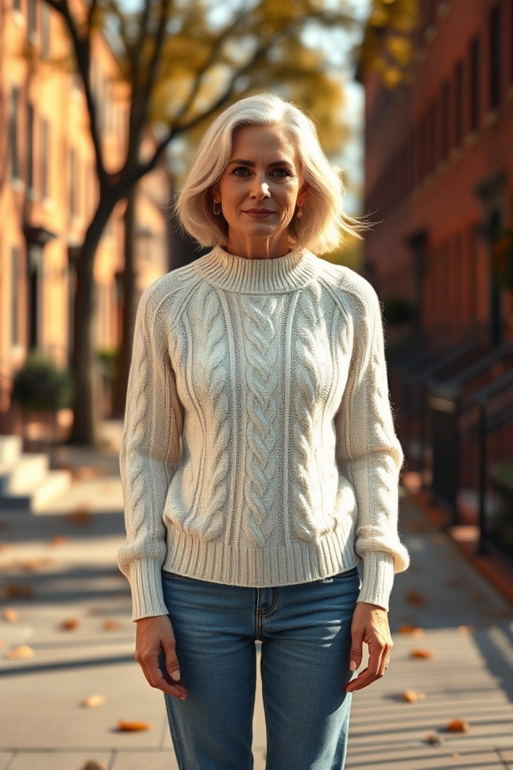 20 Cable Knit Sweater Outfits for Women Over 50