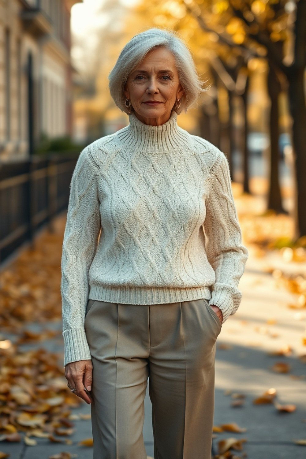 20 Cable Knit Sweater Outfits for Women Over 50