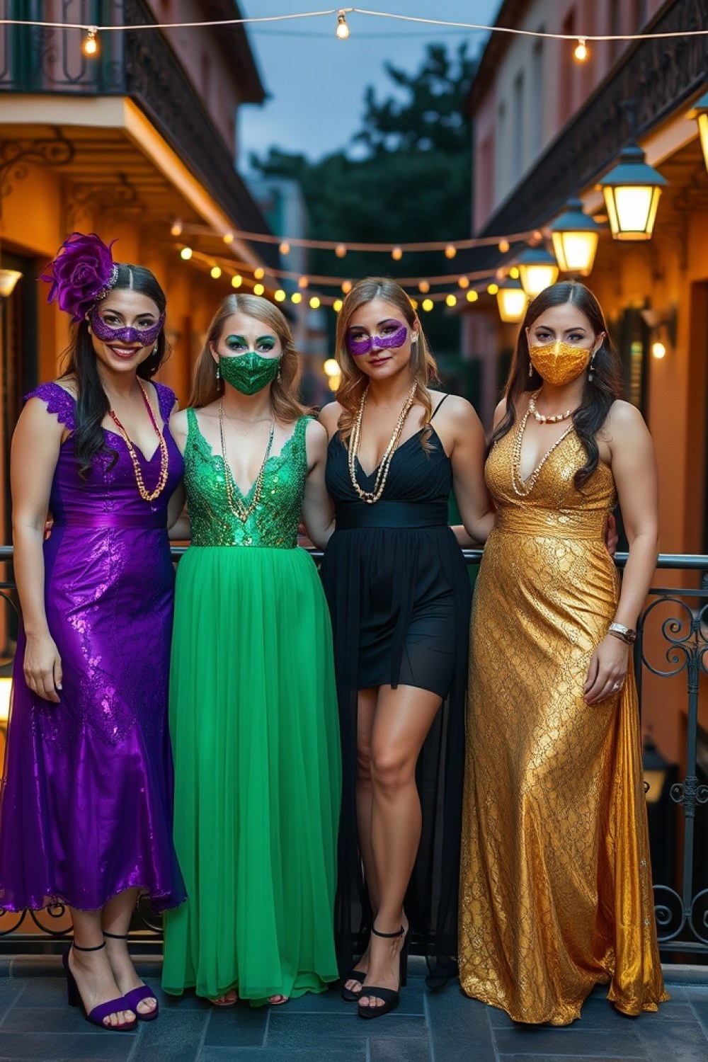 21 Cute Mardi Gras Outfit Ideas With Sparkles, Purple, Green, and Gold