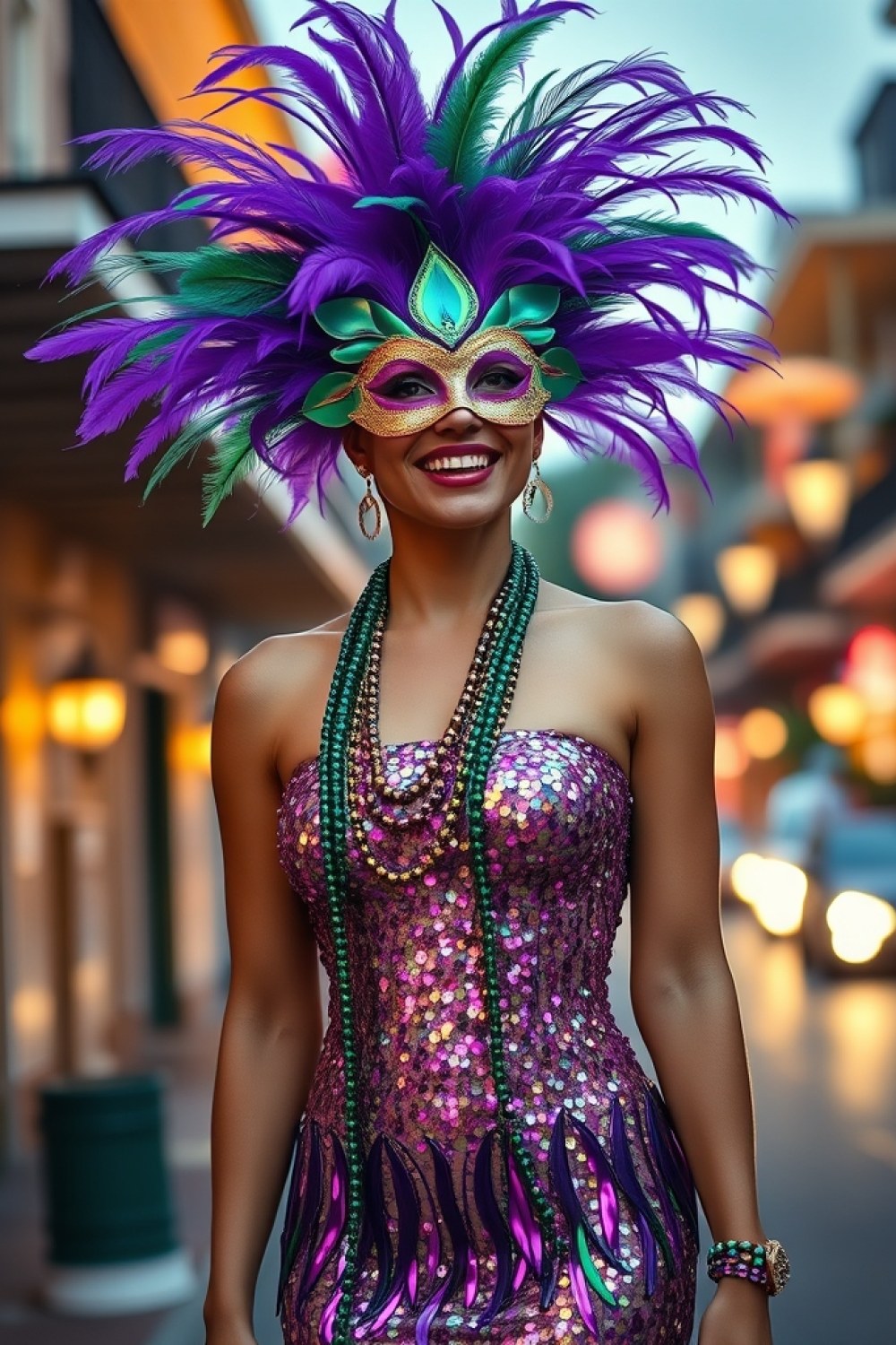 21 Cute Mardi Gras Outfit Ideas With Sparkles, Purple, Green, and Gold