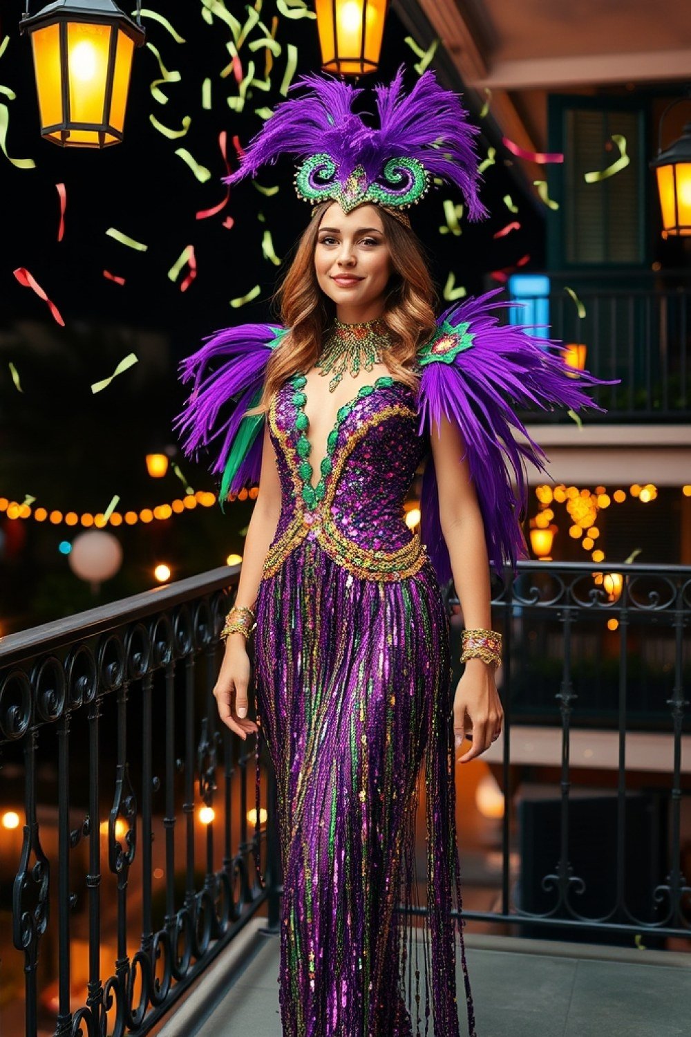 21 Cute Mardi Gras Outfit Ideas With Sparkles, Purple, Green, and Gold