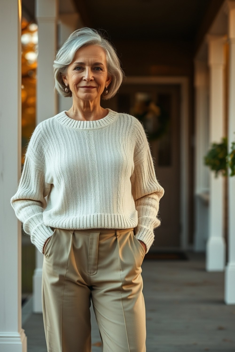 19 Cozy Sweater Weather Outfits for Women Over 60