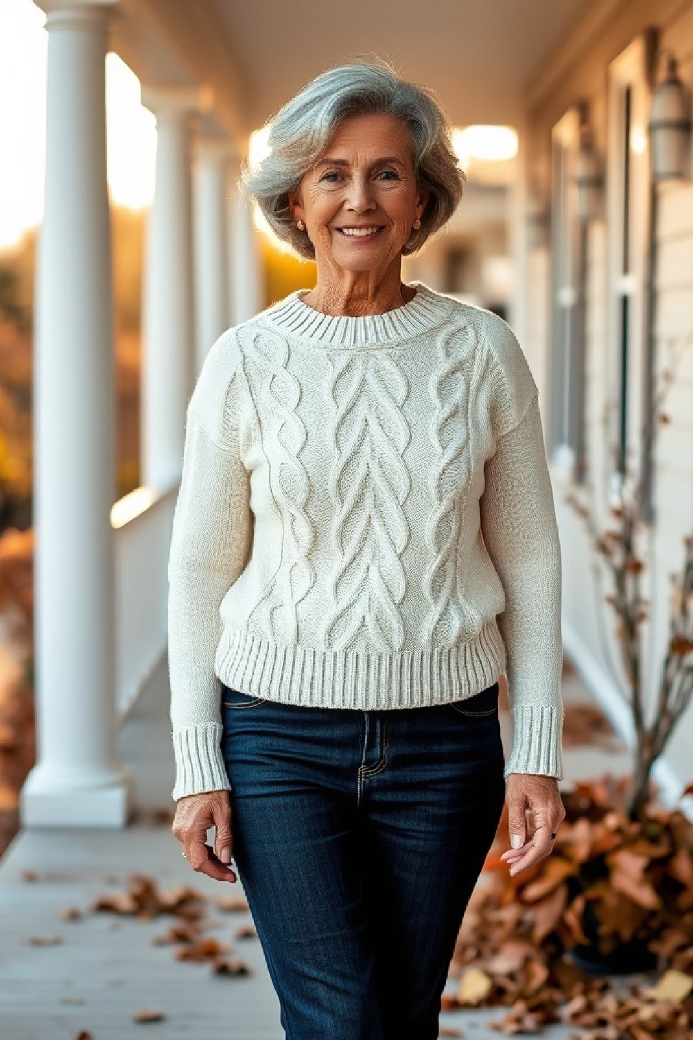 19 Cozy Sweater Weather Outfits for Women Over 60
