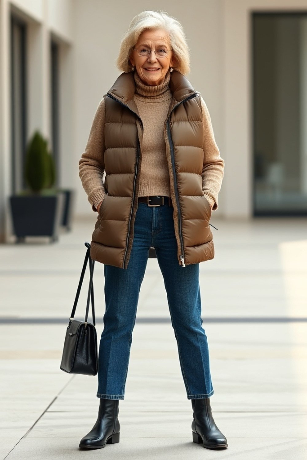 20 Puffer Vest Outfits for Women Over 50