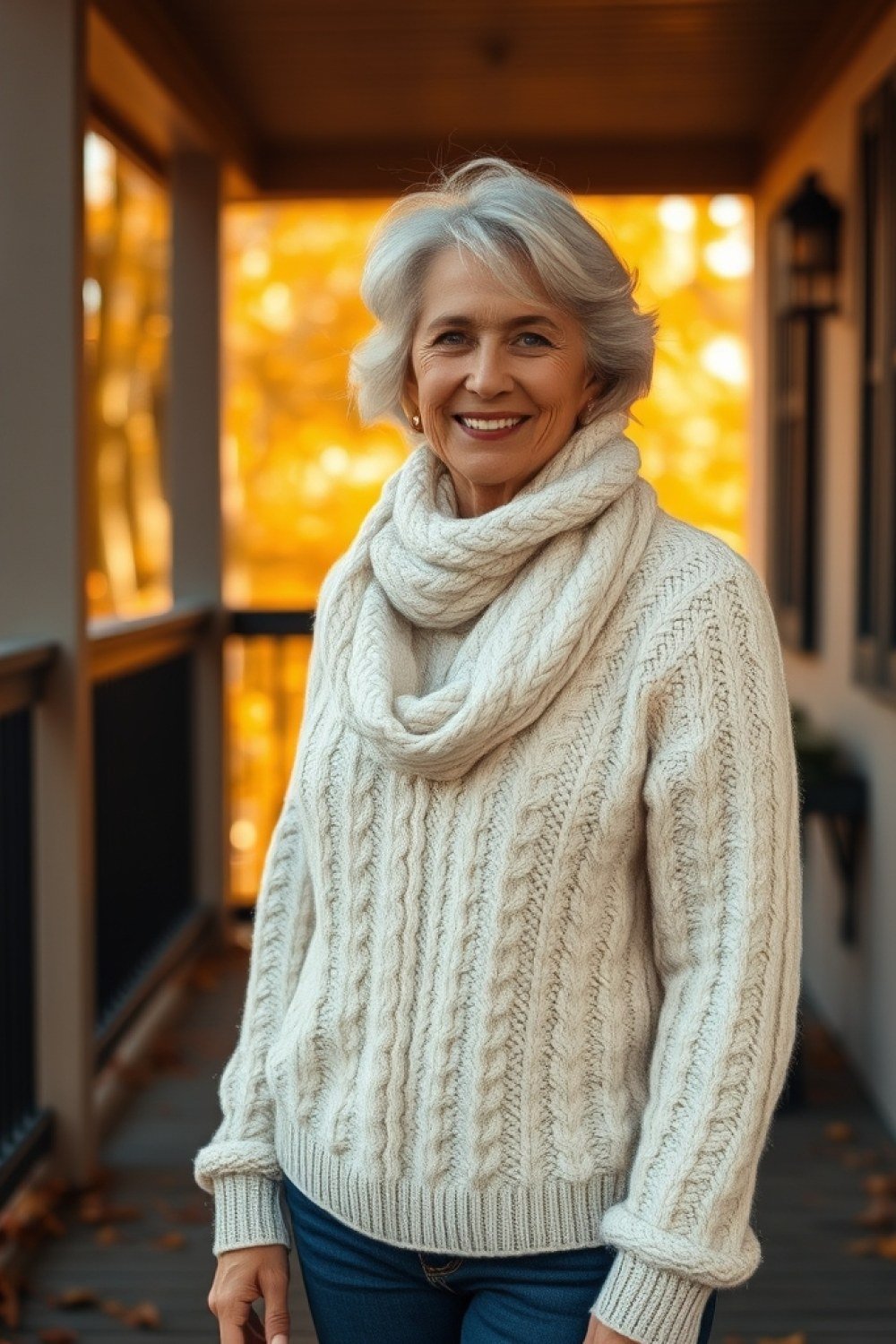 19 Cozy Sweater Weather Outfits for Women Over 60