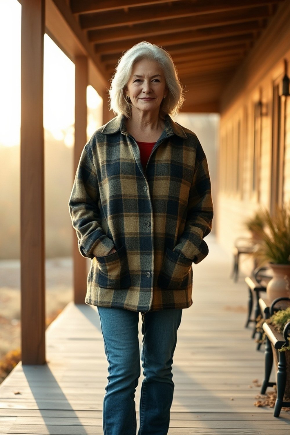 23 Shacket Outfits for Women Over 50 for Cool Mornings