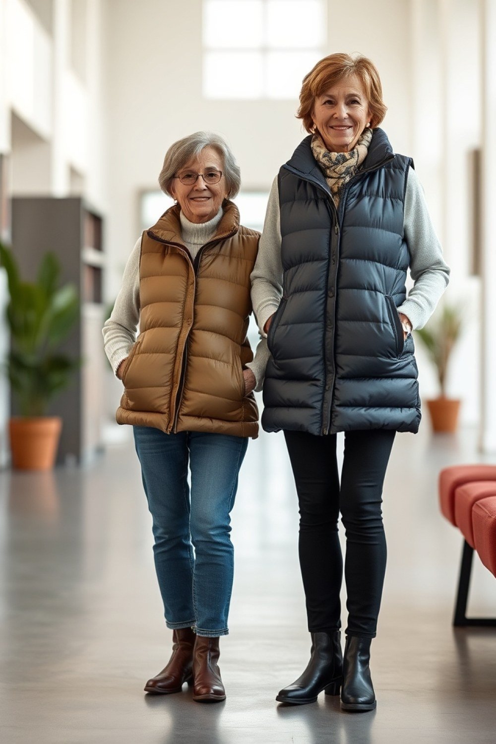 20 Puffer Vest Outfits for Women Over 50