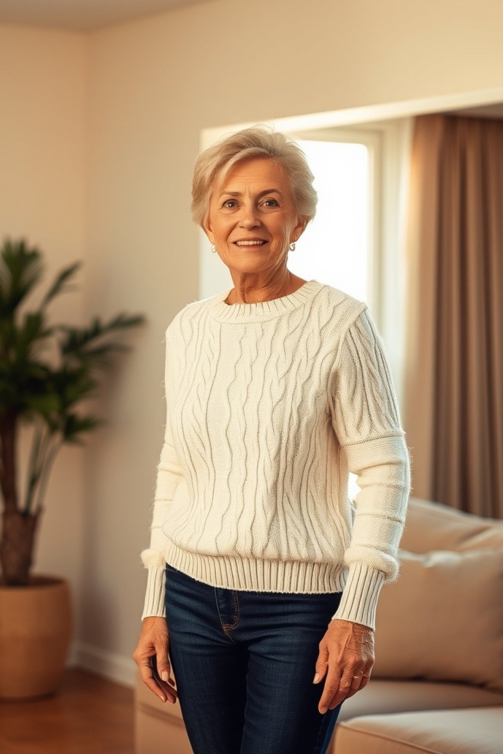 20 Cable Knit Sweater Outfits for Women Over 50