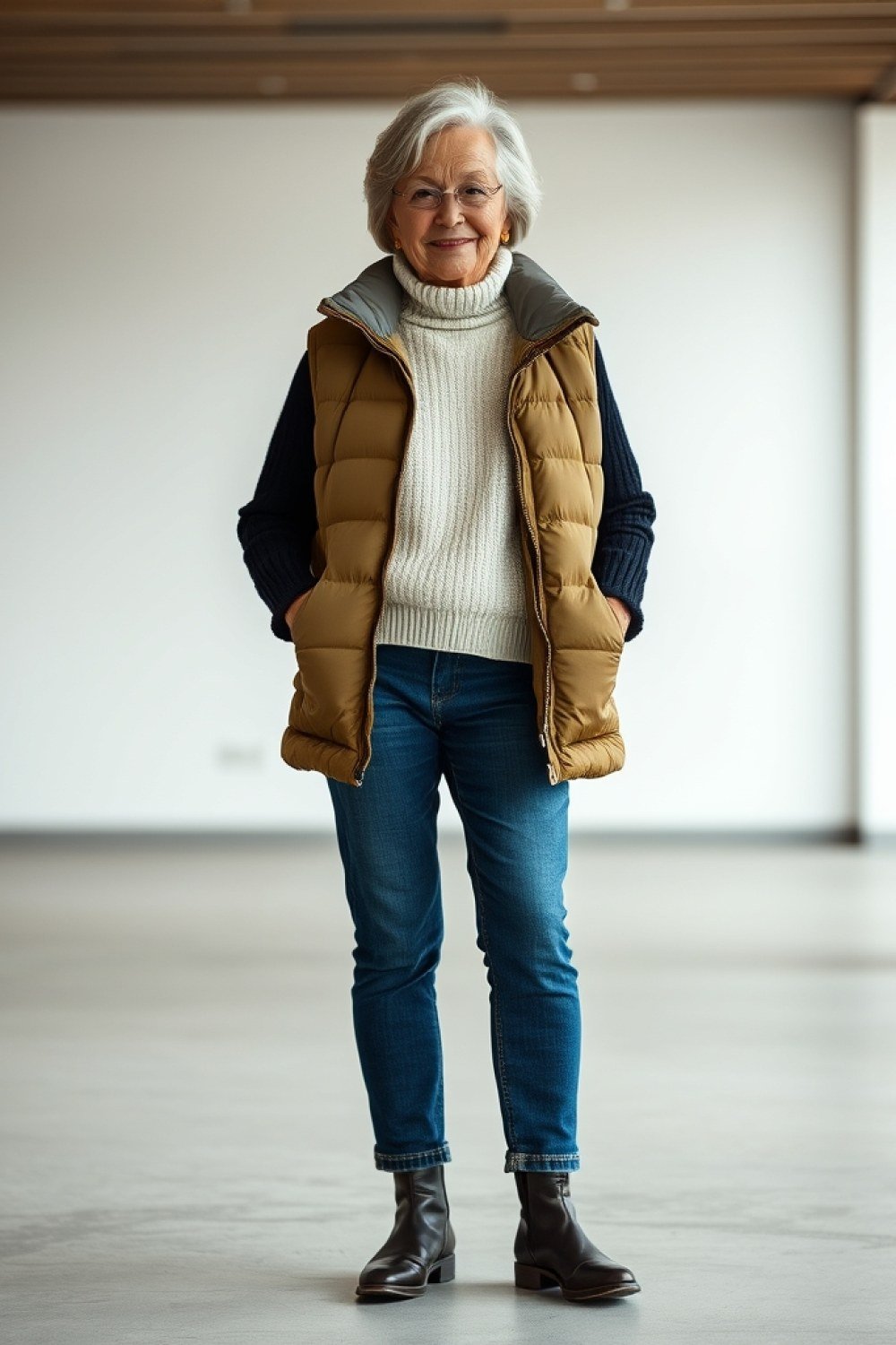 20 Puffer Vest Outfits for Women Over 50