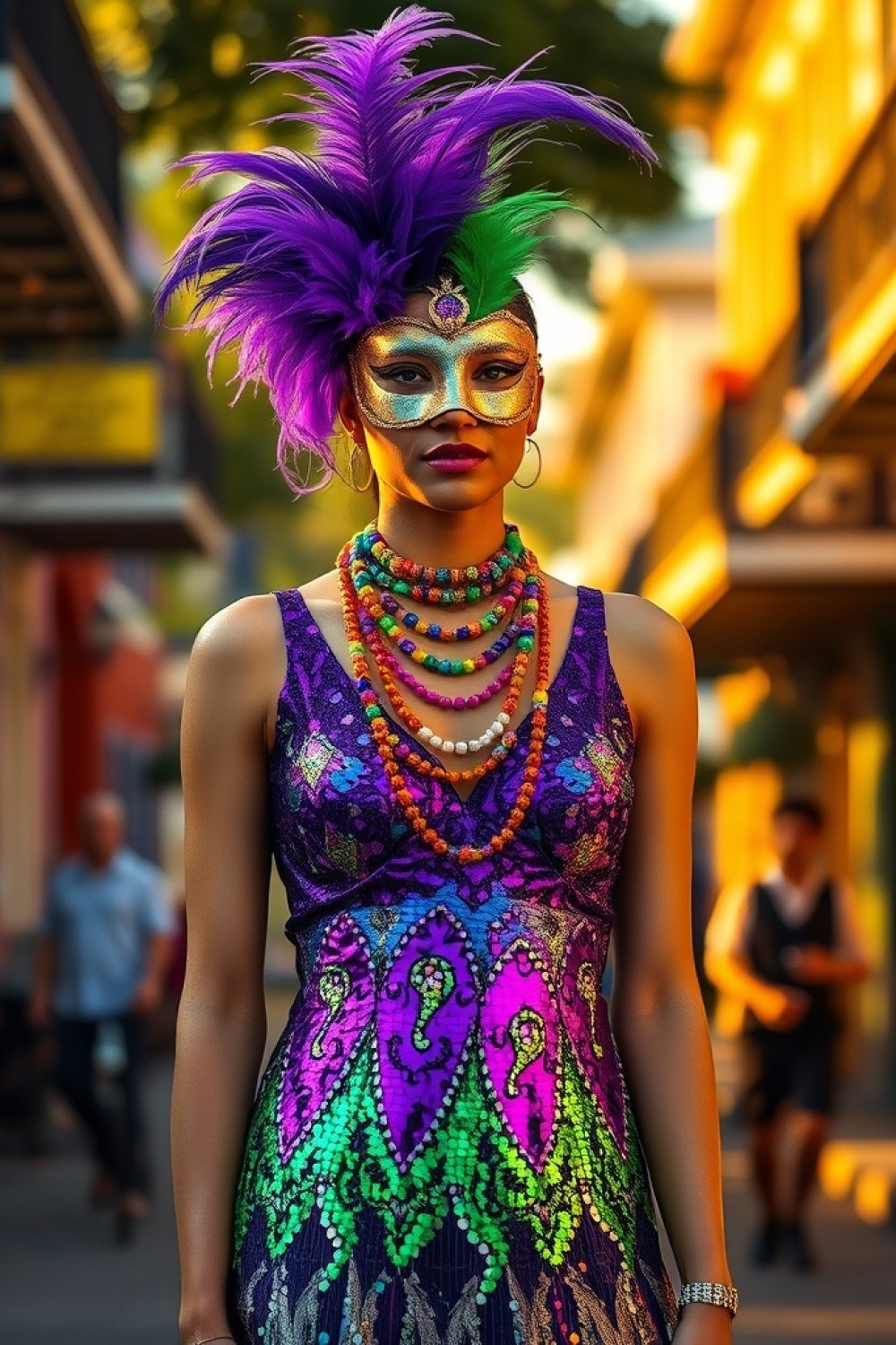 21 Cute Mardi Gras Outfit Ideas With Sparkles, Purple, Green, and Gold