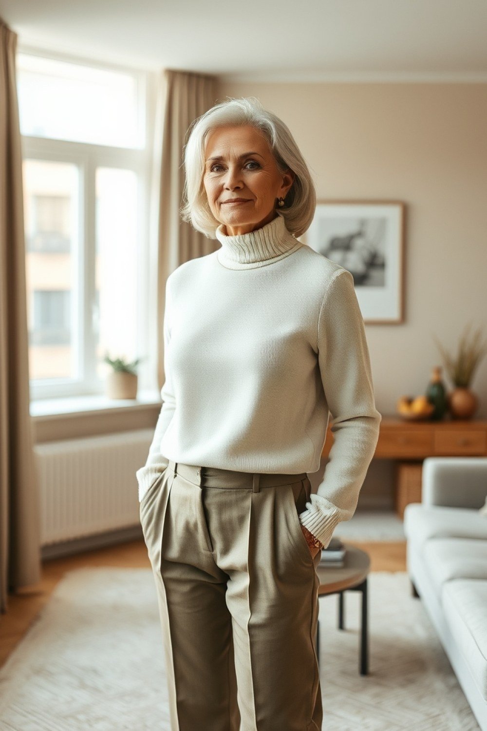 17 Turtleneck Outfits for Women Over 60 That Look Chic, Not Stuffy