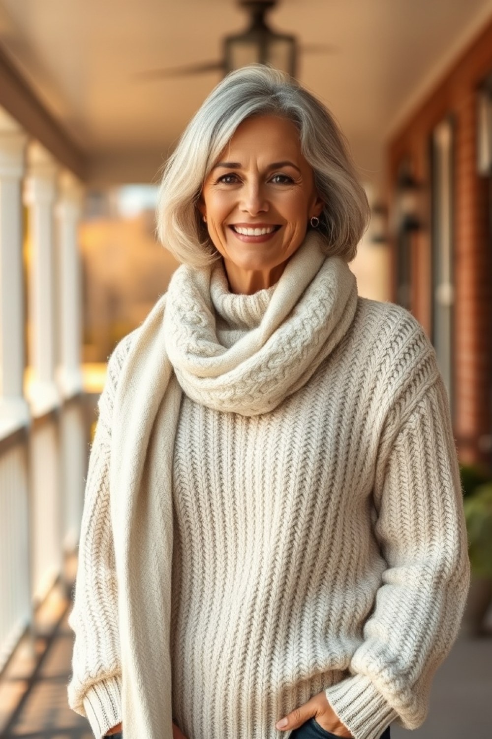 19 Cozy Sweater Weather Outfits for Women Over 60