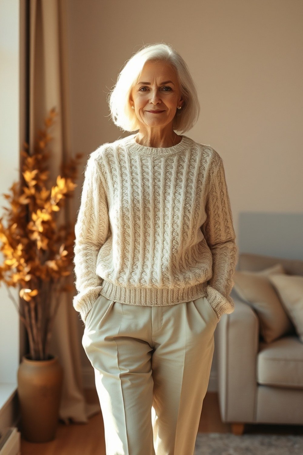 19 Cozy Sweater Weather Outfits for Women Over 60