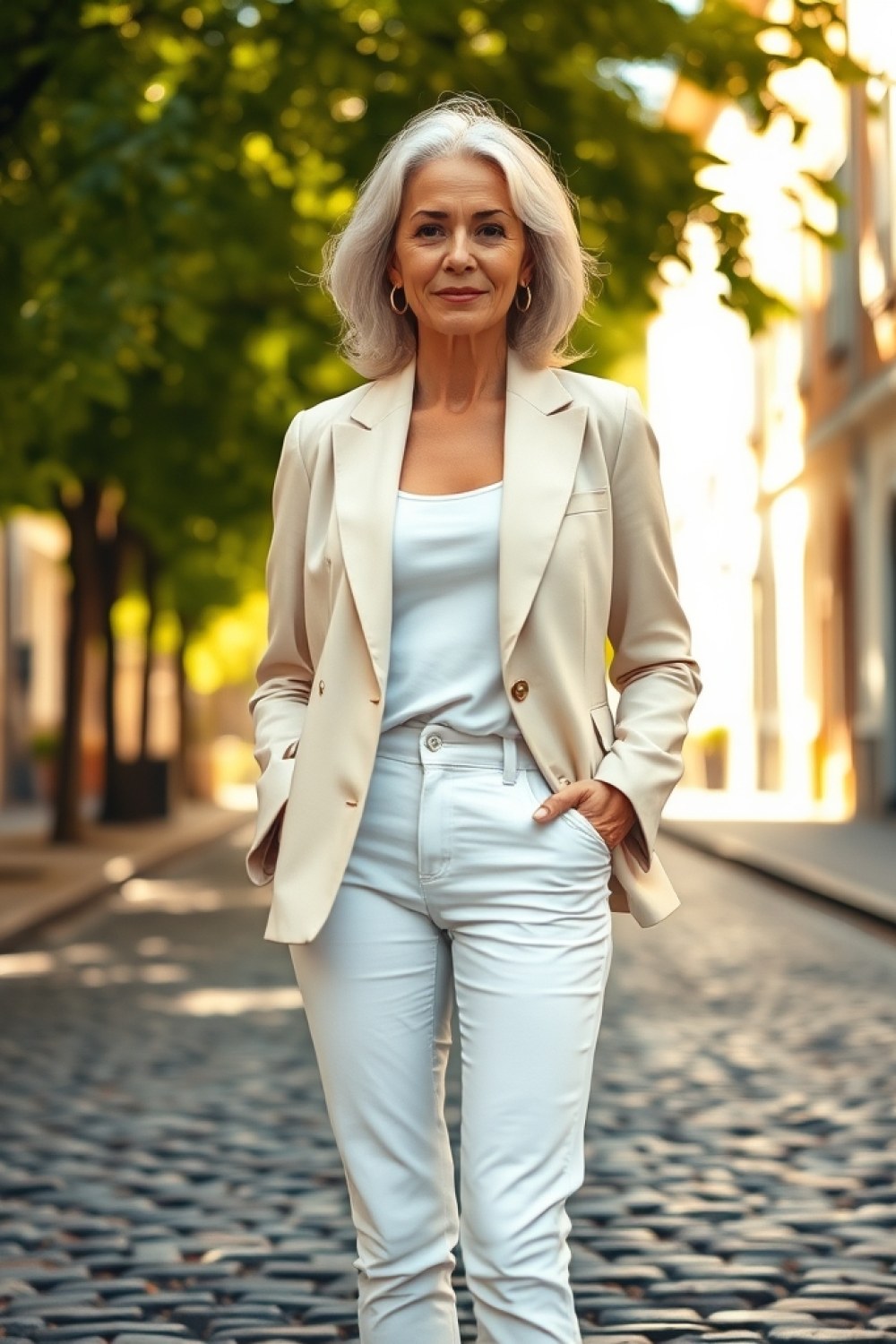 17 White Jeans Outfits for Women Over 60 From Spring to Fall
