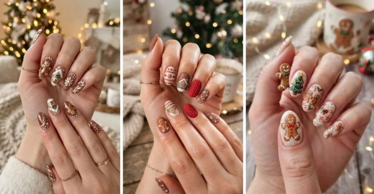15 Gingerbread Nail Ideas for a Sweet Christmas Manicure