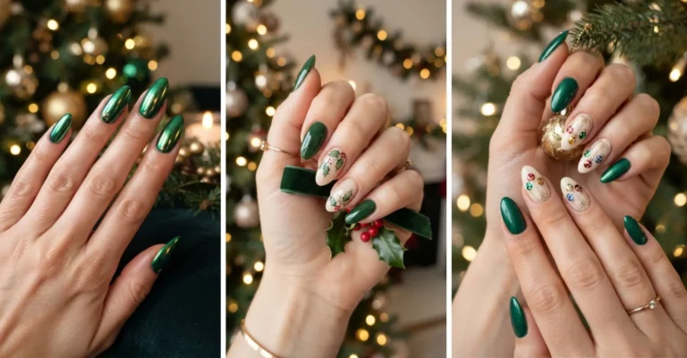 18 Green Christmas Nail Ideas for a Festive Holiday Look