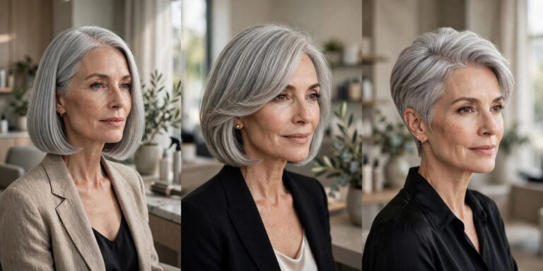 20 hairstyles for thin fine hair over 50 — silver bobs, pixies and midis that add volume