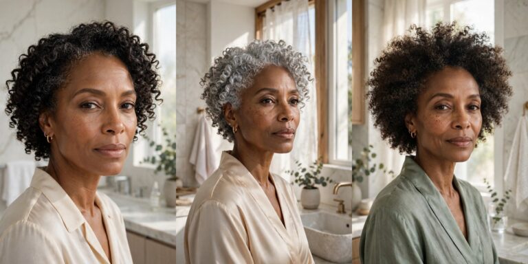 21 Easy Wash and Go Hairstyles for Older Black Women collage