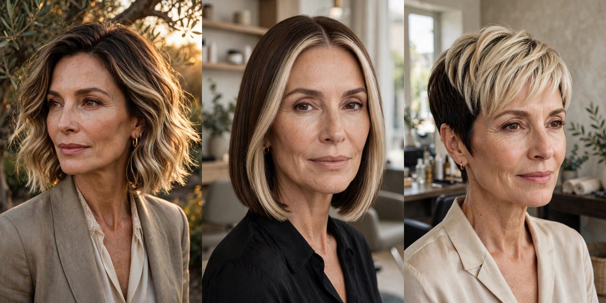 Brown and blonde balayage ideas for short hair collage