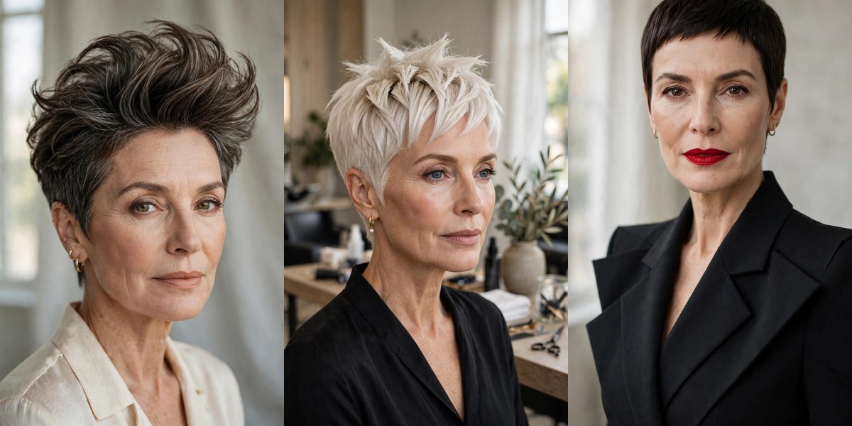 Pixie haircuts for fine hair collage: crown volume, platinum pieces, power pixie