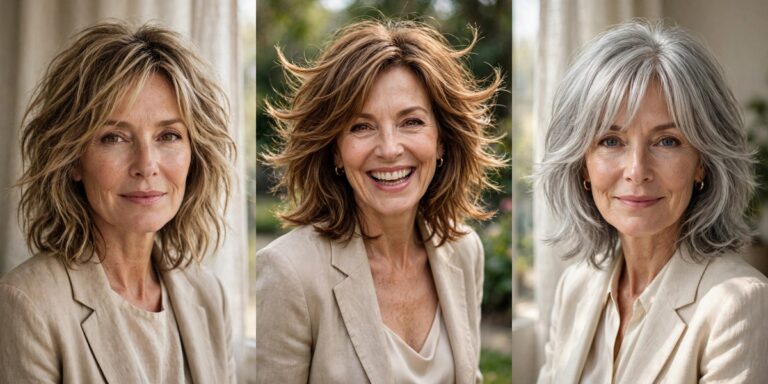23 shag haircuts for women over 50 collage