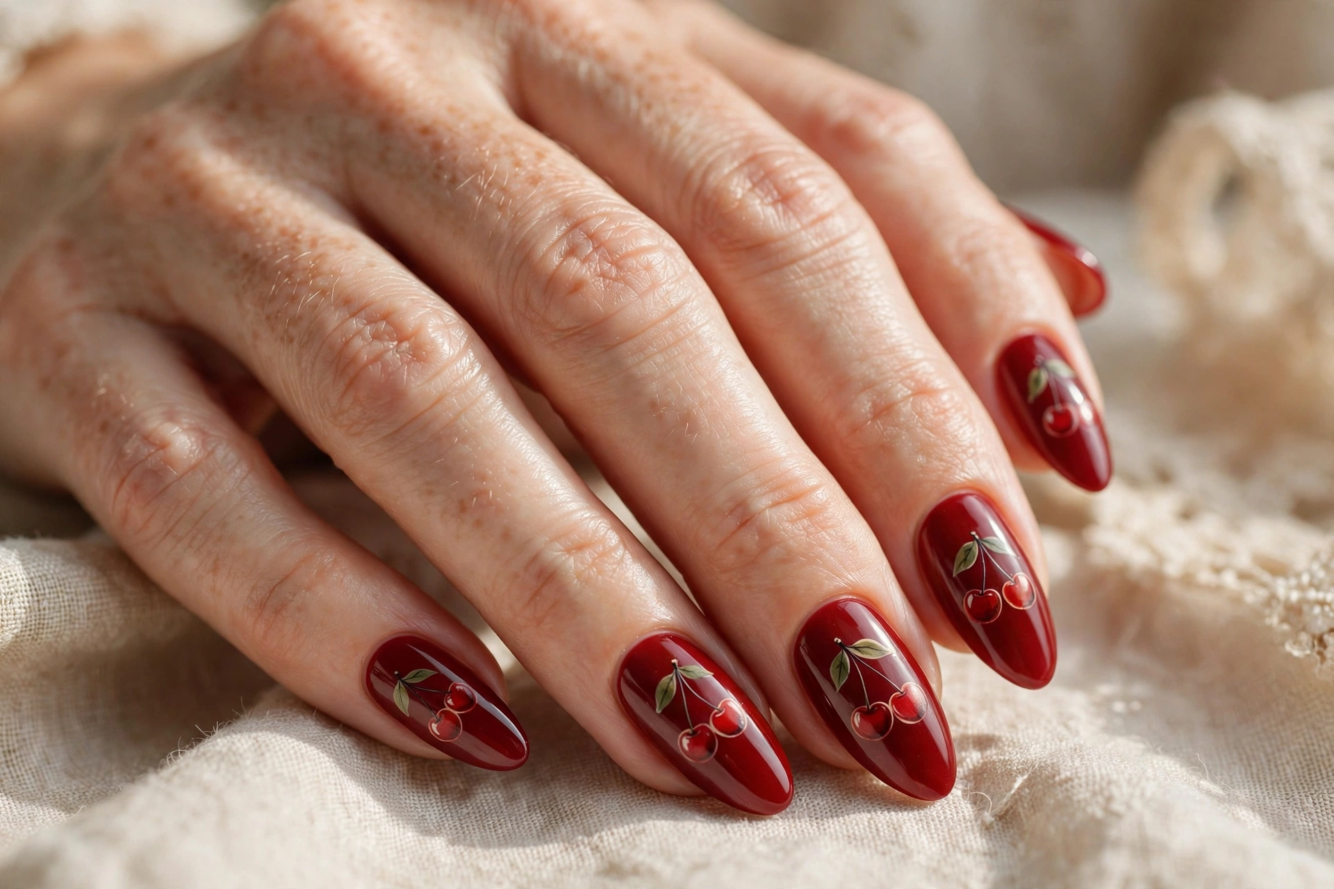 Retro cherry pairs with black stems