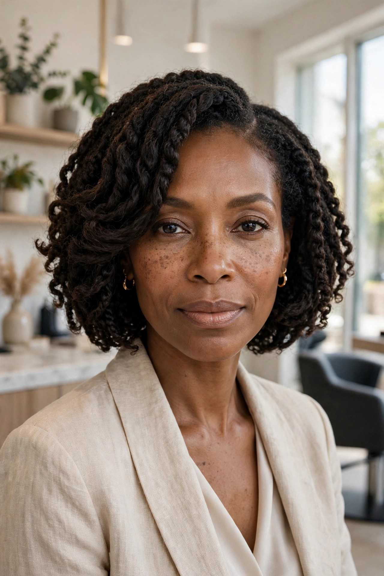 Woman with a soft passion twist bob