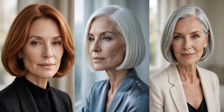 Chin-length bob ideas for fine hair collage