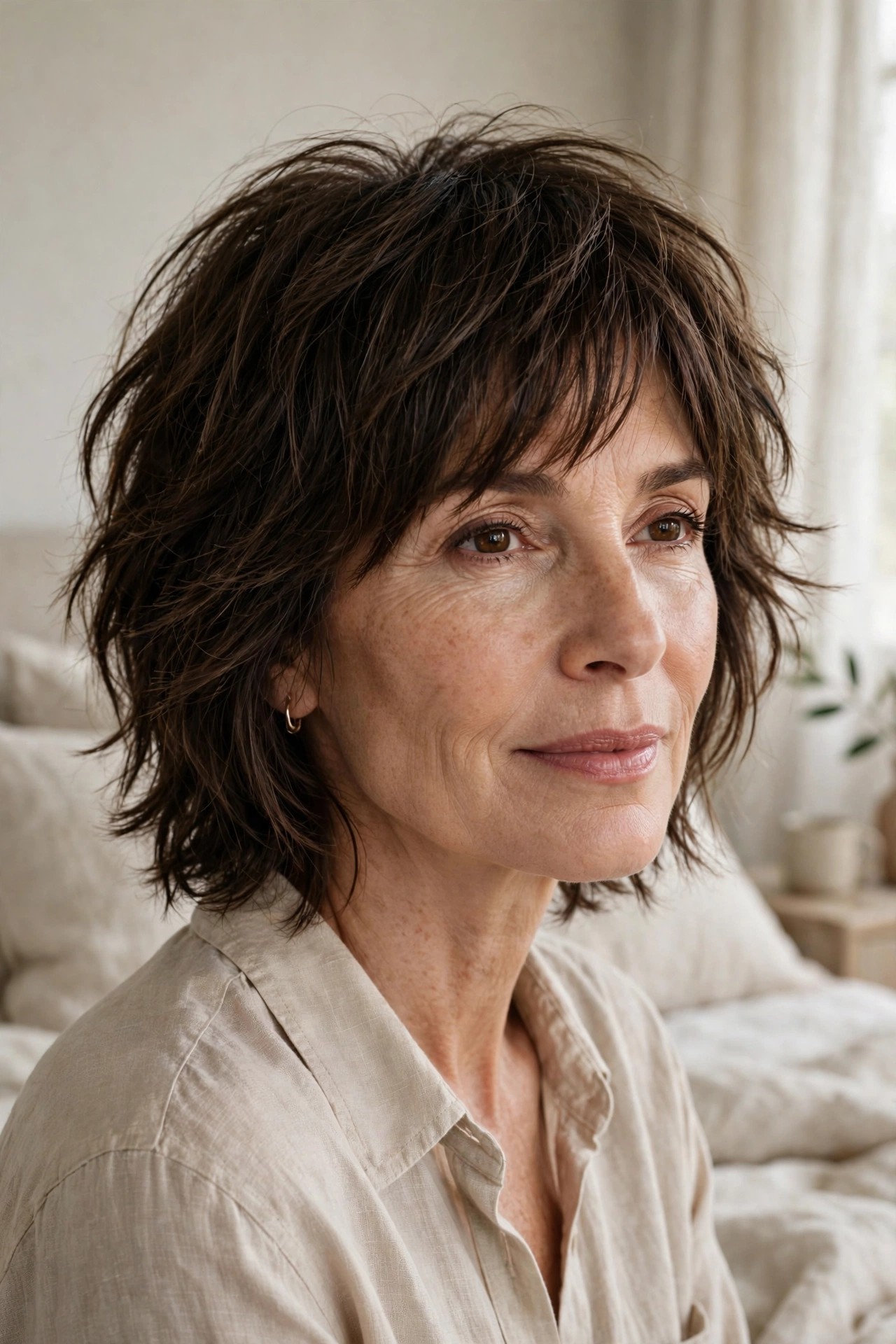Five-minute air-dry shag with effortless natural texture