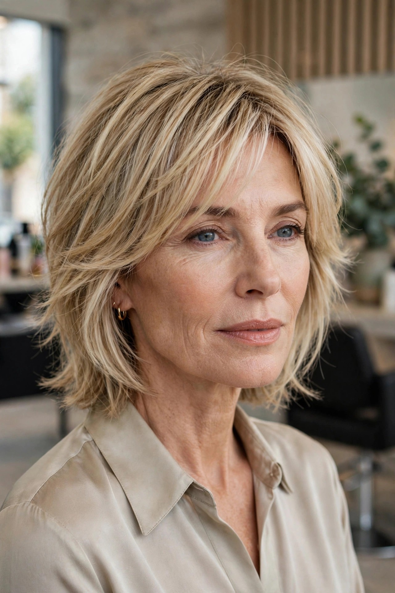 Shallow-layer shag with subtle close-length layers